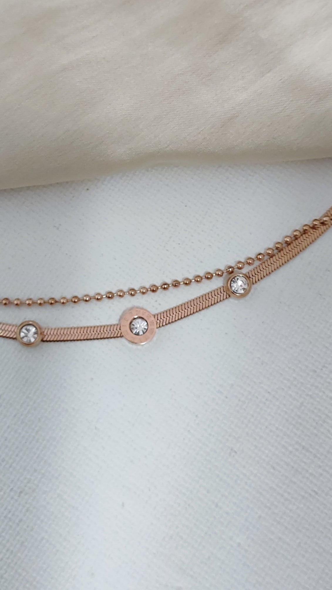 Minimal Double Chain Diamond Bracelet