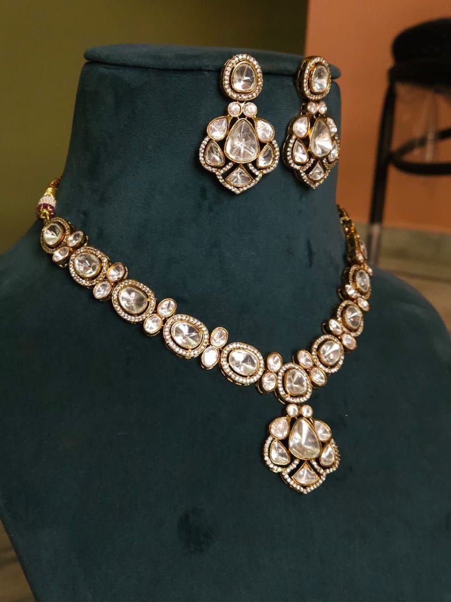 Designer Polki Kundan Necklace Set